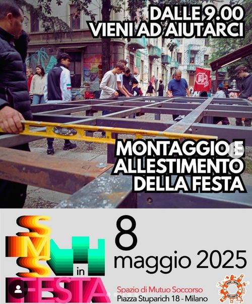 Aiutaci all'allestimento di SMS in Festa!