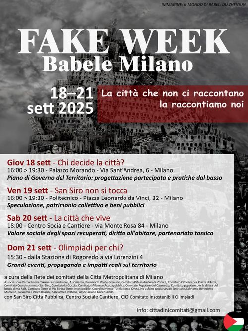 Fake Week / Babele Milano 18 – 21 settembre 2025 – Milano