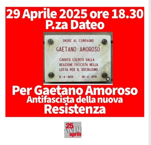 Presidio Antifascista per Gaetano Amoroso contro le commemorazioni di Ramelli