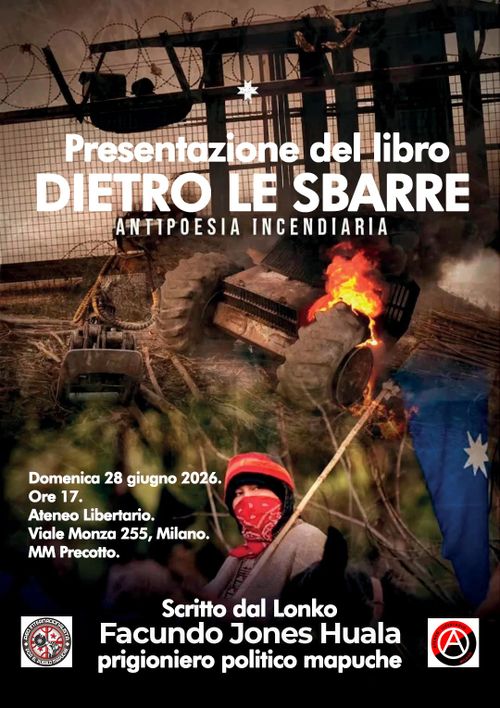 Presentazione del libro “Dietro le Sbarre”, Antipoesia Incendiaria