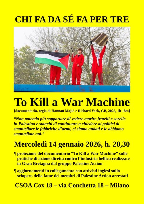 Chi fa da sé fa per tre - proiezione del film "To kill a war machine"