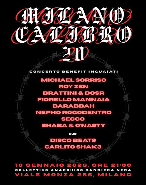 MILANO CALIBRO 20 - CONCERTO BENFIT INGUAIATI