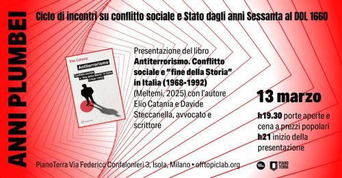 Antiterrorismo. Conflitto sociale e "fine della Storia" in Italia | Presentazione del libro