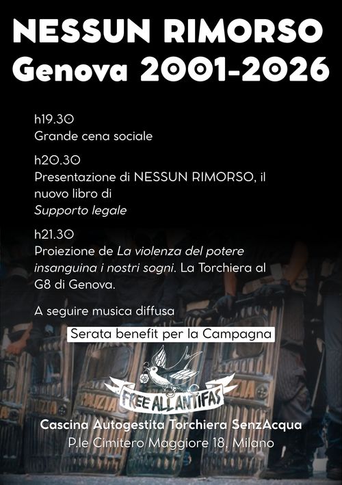 NESSUN RIMORSO. GENOVA 2001-2026