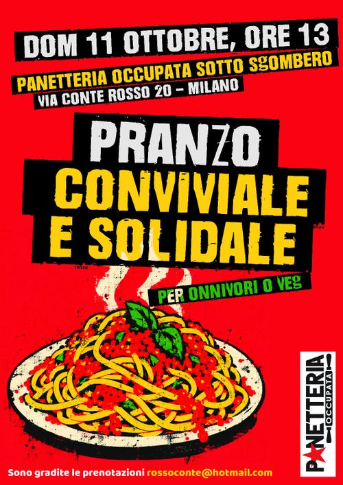 PRANZO CONVIVIALE E SOLIDALE