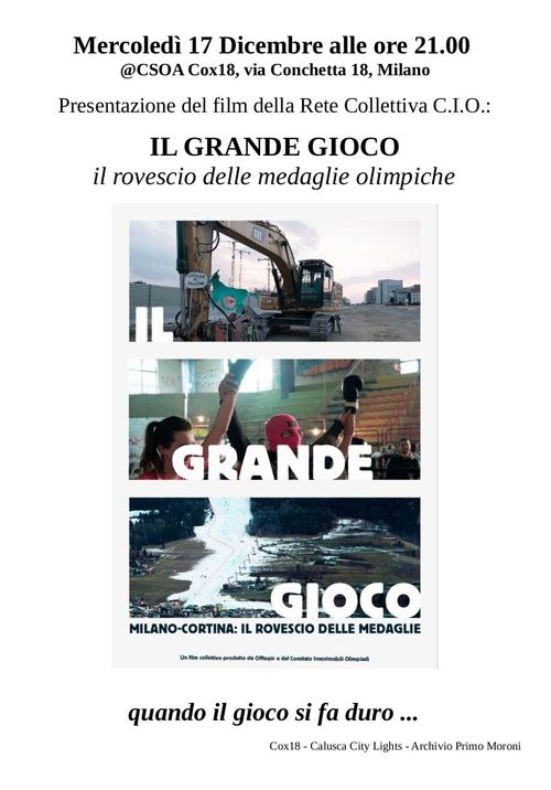 Presentazione film IL GRANDE GIOCO
