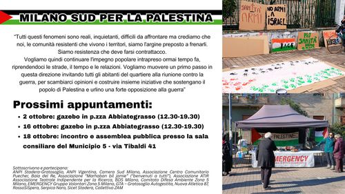 🇵🇸 GAZEBO - MILANO SUD PER LA PALESTINA 🇵🇸