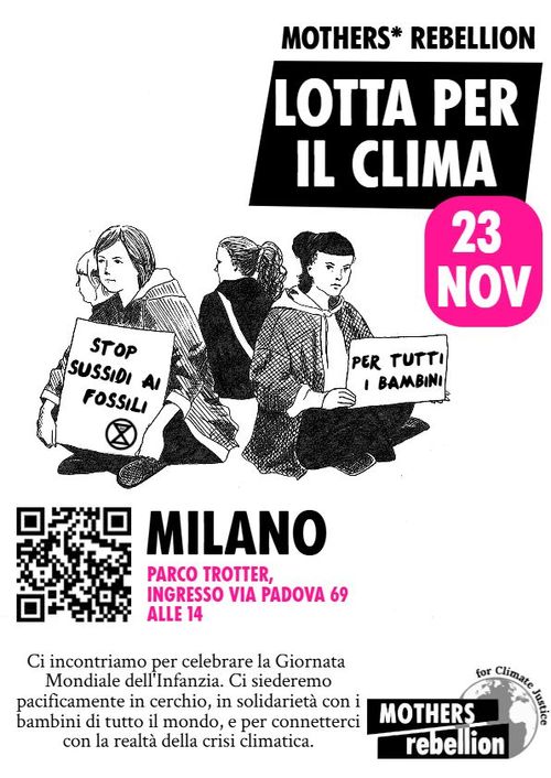 Sit-in di Mothers#Rebellion in occasione della Giornata Mondiale per l'Infanzia 