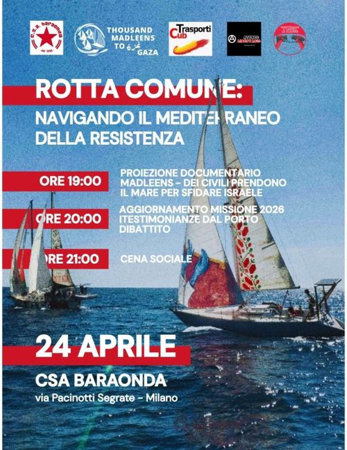 ROTTA COMUNE: NAVIGANDO IL MEDITERRANEO DELLA RESISTENZA