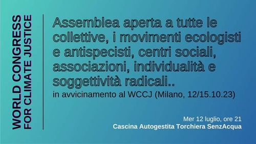 Assemblea aperta verso il World Congress for Climate Justice 2023