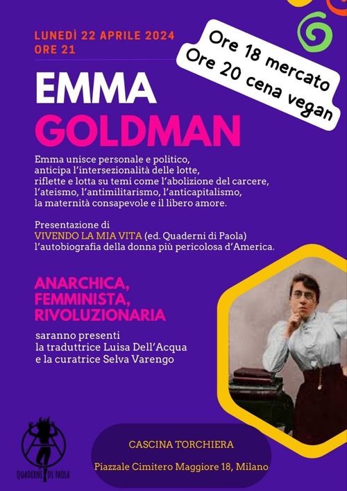Autobiografia dell'anarchica Emma Goldman