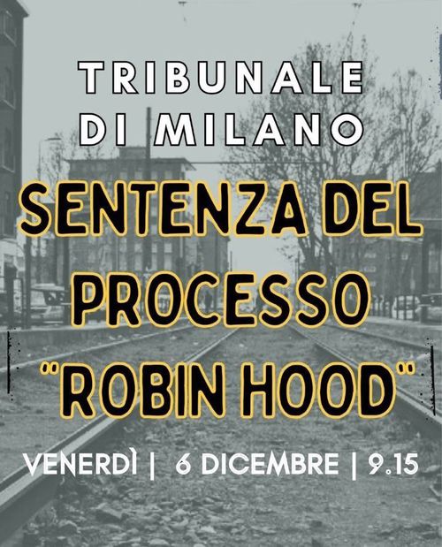 SENTENZA del processo "ROBIN HOOD"