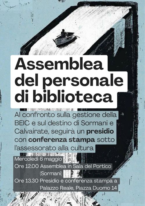 Presidio e conf stampa delle bibliotecarie della tua città