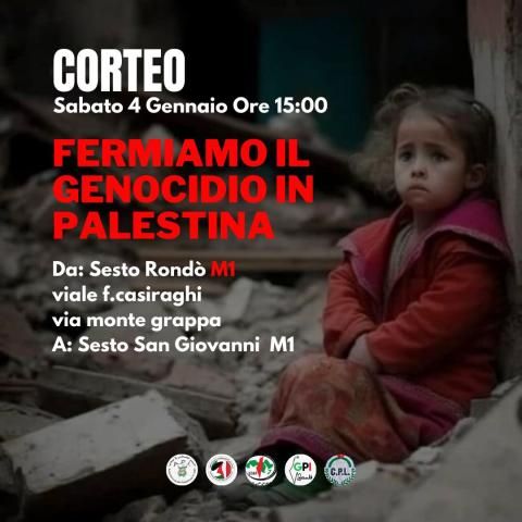 CORTEO - Fermiamo il genocidio in Palestina