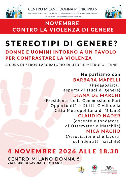   STEREOTIPI DI GENERE?  donne e uomini intorno a un tavolo per contrastare la violenza 