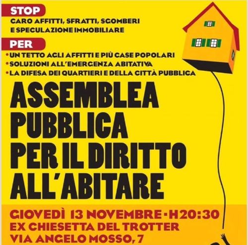 assemblea pubblica per il diritto all'abitare