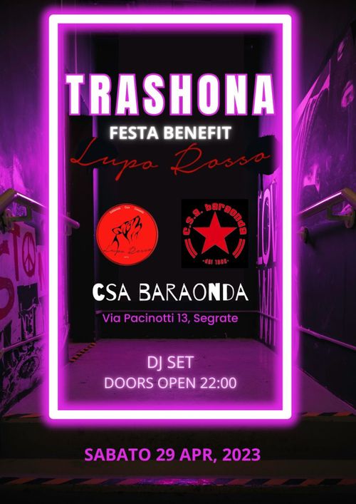 TRASHONA PARTY - evento benefit Lupo Rosso