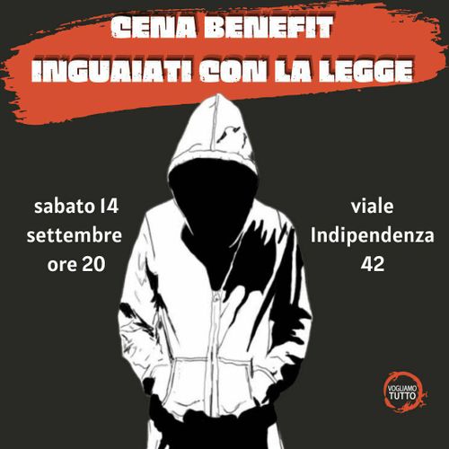 CENA BENEFIT “INGUAIATI CON LA LEGGE”