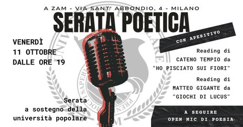 🎤📚SERATA POETICA con Aperitivo📚🎤