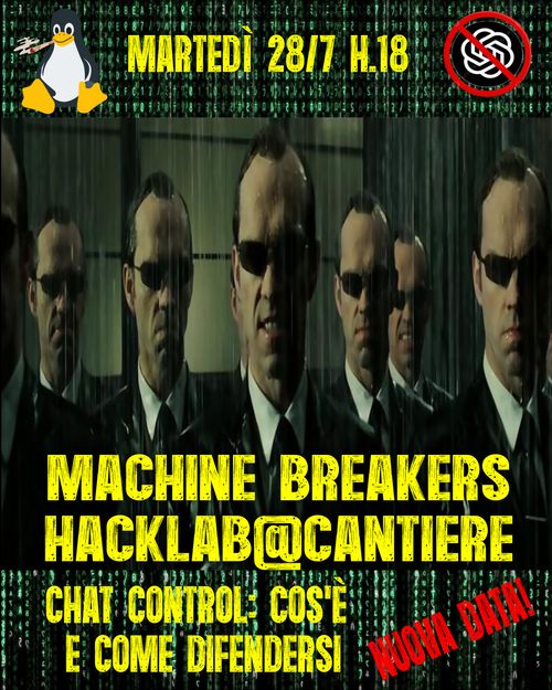 HACKLAB MACHINE-BREAKERS - nuova data