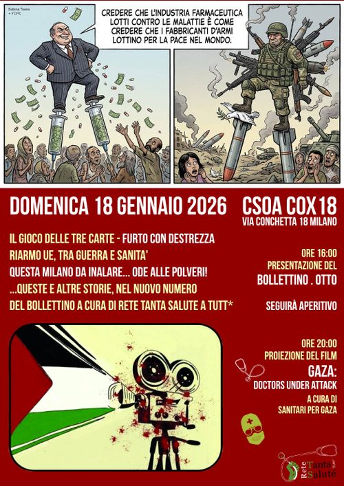 Tanta salute numero 8 e proiezione di GAZA DOCTORS UNDER ATTACK