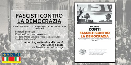 "📚Presentazione libro con l'autore: "Fascisti contro la democrazia"📚