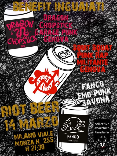 BENEFIT INGUAIATI RIOT BEER: Dragon Chopstick + Squit Squat + Fango