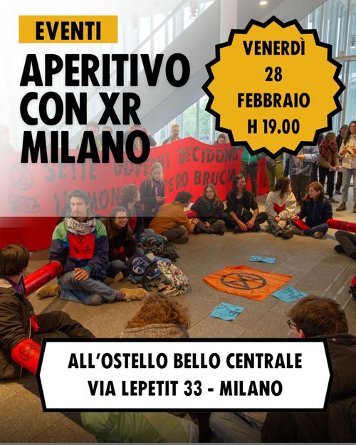 Aperitivo con Extinction Rebellion Milano