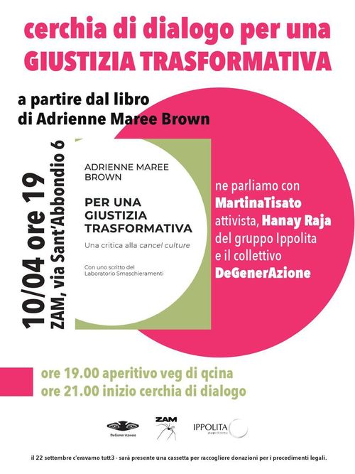 ✨CERCHIA di DIALOGO per una GIUSTIZIA TRANSFORMATIVA