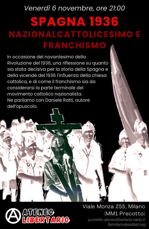 SPAGNA 1936: NAZIONALCATTOLICESIMO E FRANCHISMO