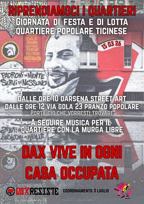 Giornata per Dax DI FESTA E DI LOTTA 