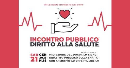 INCONTRO PUBBLICO DIRITTO ALLA SALUTE! Proiezione Docufilm Sicko + Dibattito e Aperitivo - Sportello Sanità Gratosoglio