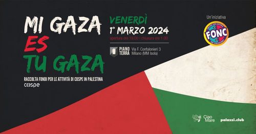 Serata FONC benefit Gaza