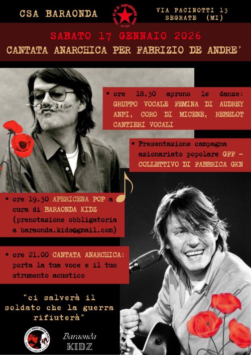 Cantata anarchica per Fabrizio De Andrè 
