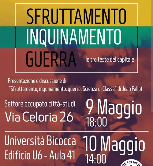 Presentazione di “Sfruttamento, inquinamento, guerra. Scienza di Classe” di Jean Fallot