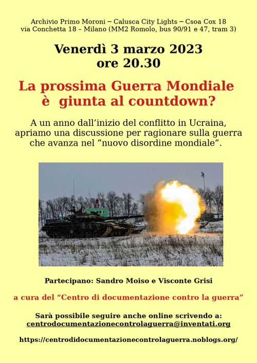 La prossima Guerra Mondiale è giunta al countdown?