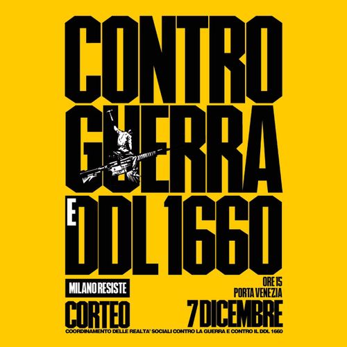 Corteo contro guerra e ddl sicurezza