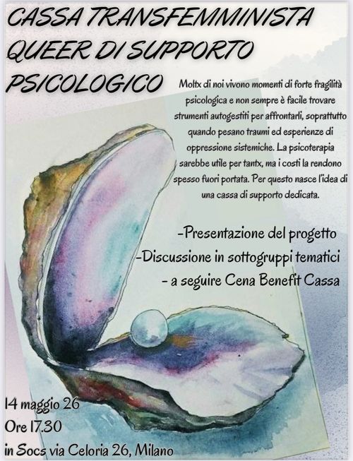 Presentazione della Cassa Transfemminista Queer di Supporto Psicologico
