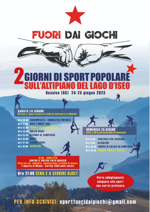 SPORT FUORI DAI GIOCHI! - 2 GIORNI DI SPORT POPOLARE SULL'ALTIPIANO DEL LAGO D'ISEO